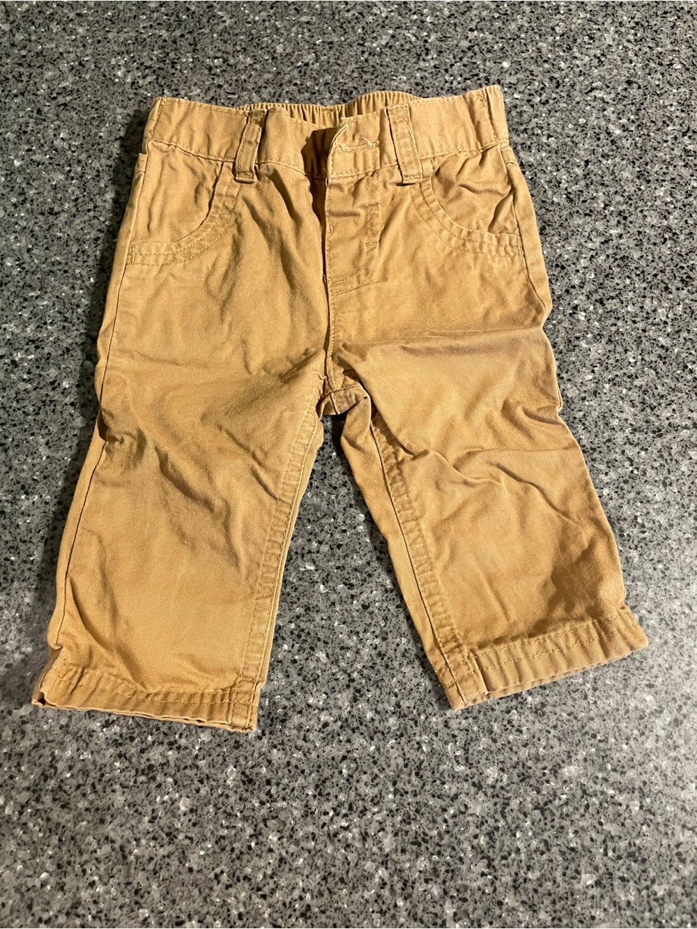 Kids Tan Pull-On Cotton Pants
